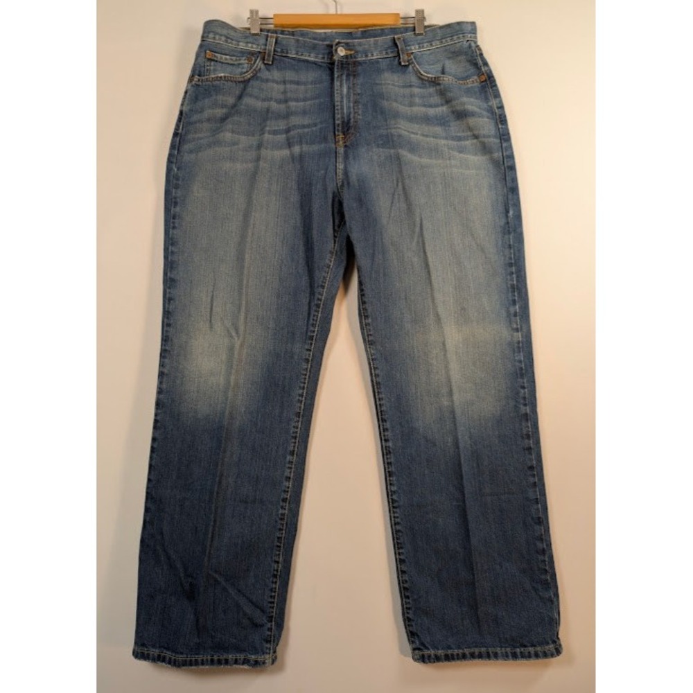 Y2K Lucky Brand Mechanic Jeans Mens 40x31.5 Blue Boot Cut High Rise‎ Loose Baggy